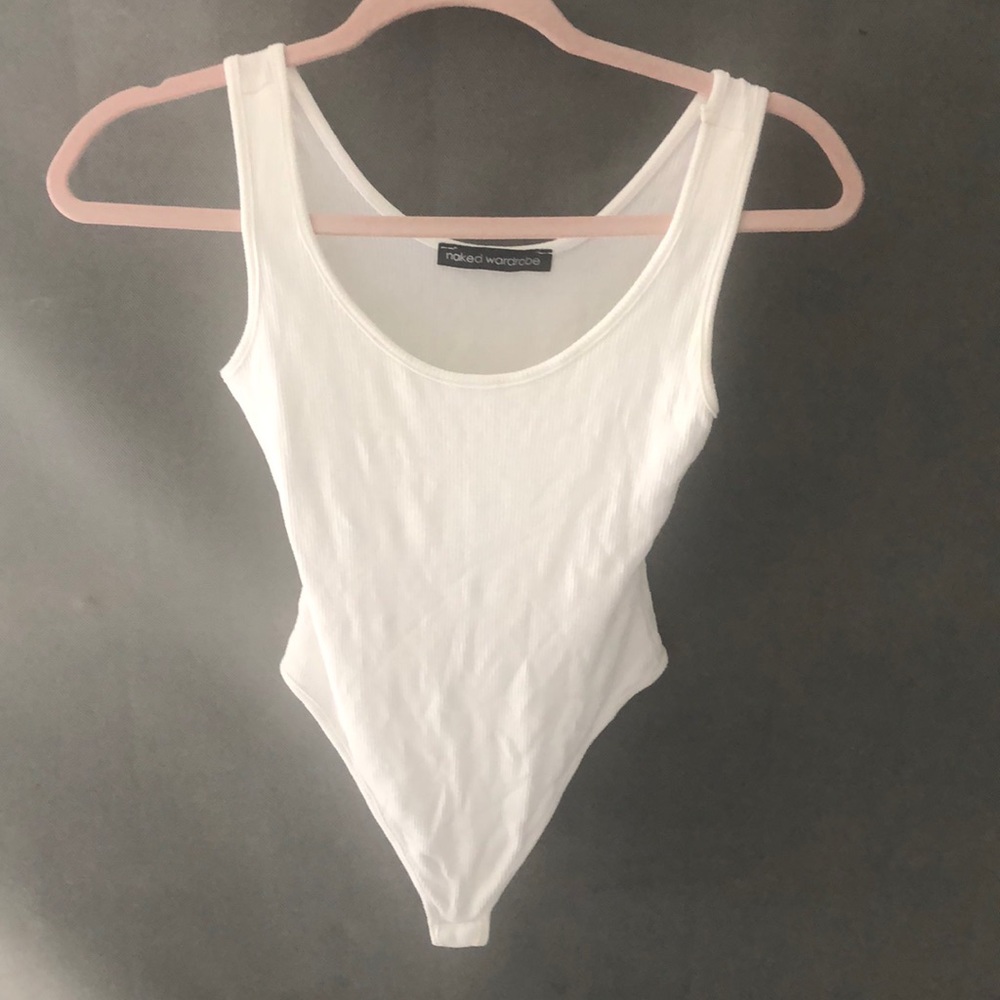 naked wardrobe white ribbed bodysuit